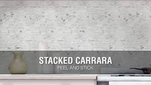 Buy peel stick tiles products and get the best deals at the lowest prices on ebay! Peel Stick Mosaics Peel And Stick Stacked Carrara 12 In X 12 In Multi Finish Natural Stone Linear Marble Look Peel And Stick Wall Tile In The Tile Department At Lowes Com