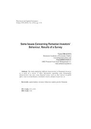 Vlad (2019), serial online în limba română: Pdf Some Issues Concerning Romanian Investors Behaviour Results Of A Survey