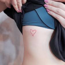 There is just something about that location where a tattoo really looks cool. Tiny Red Heart Tattoo On The Rib Cage Tattoogrid Net