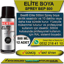 Ben hemen şöyle açıklayayım nacizane, işinize yarar umarım. Best Elite Sprey Boya Bep 500 12 Adet Ahtapot Yapi Malzemeleri