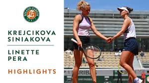 Siniakova and krejcikova had already won in paris in 2018 and claimed the wimbledon trophy the same year. B Krejcikova K Siniakova Vs M Linette B Pera Semifinals Highlights I Roland Garros 2021 Youtube