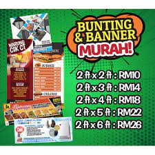Print photo , sticker sanblast, desain spanduk, cutting sticker jakarta, sticker, sablon, desain spanduk, membuat spanduk, percetakan offset, offset printing, spanduk murah. Banner Bunting Murah Shopee Malaysia