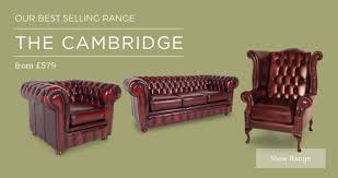 Lovely three seater red leather chesterfield club chair armchair. Cambridge Leather Club Chair Chesterfields Direct