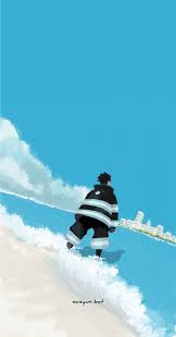 青春bot on twitter in 2021 shinra kusakabe anime background anime wallpaper