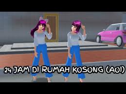 Menjahit , mengait & kesenian pertukangan tangan 24 Jam Di Rumah Kosong Aoi Sakura School Simulator Youtube