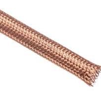 Techflex® Flexo® Bare Copper Braided Cable Sleeving - 1/4" Inside Diameter - 25' Spool