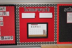 Black And White Bulletin Board Classroom Dandelions And Dragonflies Finally My Classroom Reveal Red Classroom Classroom Reveal Polka Dot Classroom