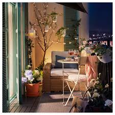Saltholmen Stuhl Aussen Faltbar Beige Ikea Osterreich In 2020 Small Balcony Design Balcony Decor Small Balcony Decor