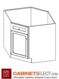 door diagonal corner sink base cabinet