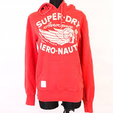 Details About T Superdry Mens Hoodie Sweatshirt Red Size S