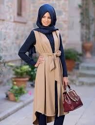 Salas Kumas Yelek Modelleri Google Da Ara Basortusu Modasi Moda Stilleri Islami Moda