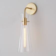 We're renovating our bathroom so we didn't want to spend a ton on sconces, and these fit the bill but still look expensive. Minimalist Flare Sconce Bathroom Wall Sconces Brass Bathroom Sconce Bathroom Sconce Lighting