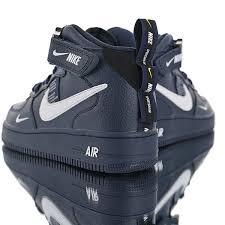 Nike Air Force 1 07 Mid Utility Pack Dark Blue White Double Hook 804609 403 Mens Womens Winter Running Shoes Winter Running Shoes Nike Air Force Nike