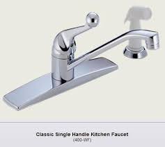 delta 400lf wf kitchen faucet with side
