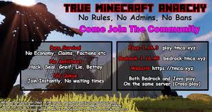 We did not find results for: True Minecraft Anarchy Minecraft Server