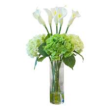 Lily available in white or pink. Flovery Calla Lily Real Touch Centerpiece In Tall Glass Vase Wayfair