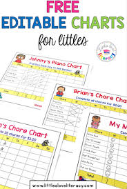 editable charts for littles bedtime routine chart chore