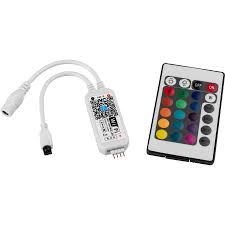 Wi Fi Rgb Led Light Strip Controller With 24 Key Ir Remote Works With Alexa Google Home