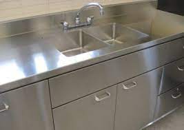 Metal kitchen sink counter unit displays2go. Stainless Steel Cabinets Steelkitchen