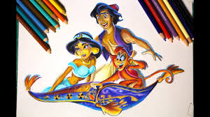 Drawing Aladdin Jasmine And Abu Cartoon Youtube Paper crafts click the genie and aladdin coloring pages to view printable version or color it online (compatible with ipad and android tablets). drawing aladdin jasmine and abu cartoon