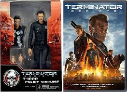 2015's terminator genisys is the fifth film in the terminator franchise; Amazon Com Terminator Genisys Dvd Movie T 1000 Police Disguise Action Figure Sci Fi Neca Pack Movies Tv