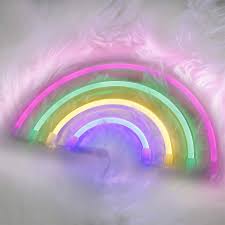 Rainbow Neon Sign Led Light Usb Battery Powered Neon Lamps For Kids Room Decor Ebay