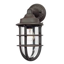 Troy Lighting Wilmington Nautical Rust Outdoor Wall Lantern Sconce B1866nr The Home Depot