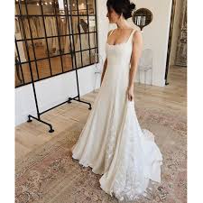 Charming A Line Square Neckline Lace Backless Wedding Dresses Fc2682 Wedding Dress Necklines Backless Lace Wedding Dress Square Neckline Wedding Dress