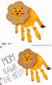 Bester papa und anna´s handabdruck. Handprint Lion Card You Re A Rawr Able I Heart Arts N Crafts Kunstprojekte Fur Kleinkinder Muttertags Bastelarbeiten Kinderbasteleien