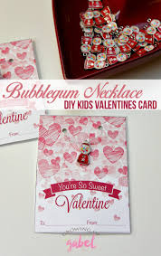 Making your cards for your friends and family can be an enjoyable hobby. Bubblegum Necklace Kids Valentines Cards