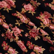 We offer fashion and quality at the best price in a more sustainable way. Viscose Black Gold Floral Bloomsbury Square Dressmaking Fabric