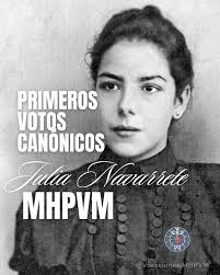 Hoy conmemoramos el día en que nuestra fundadora, Madre Julia Navarrete  Guerrero, hizo sus primeros votos canónicos en 1903. Una fecha  profundamente significativa, unida a la celebración de la Santa Cruz, que