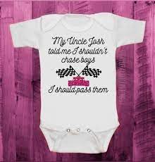 Toddler Baby Sizes Future Racer Drag Racing Uncle Aunt Custom Bodysuit Race Car Cute Shower Gift Pink Glitter Unique In 2021 Nerdy Baby Racing Baby Baby Girl Shirts