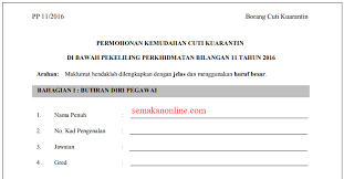 Cuti sakit adalah cuti yang diberikan kepada pegawai negeri sipil (pns) yang menderita sakit.1. Borang Cuti Sakit
