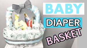 Baby Shower Gift How To Make A Diaper Basket Youtube