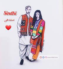 Sindhi Couple Drawing In 2020 Couple Drawings Drawings Couples