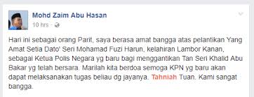 Mar 13, 2019 · jawatan itu kini dipangku timbalan pengarah risikan dan operasi jabatan siasatan jenayah (jsj) bukit aman, datuk huzir mohamed. Ketua Polis Negara Ke 11 Adalah Anak Kelahiran Perak