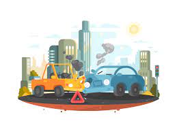 Road Accident Graphic Design Portfolio Cover Cartoon Design Accident