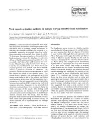 You should feel tension in your shoulders and neck. Pdf Neck Muscle Activation Patterns In Humans During Isometric Head Stabilization