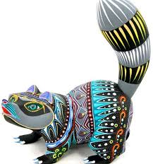 Oaxacan Wood Carving Raccoon Orlando Mandarin Oaxaca Alebrije Wood Carving Mexican Art Bronze Sculpture Art