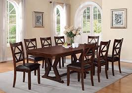 Milton Greens Stars 8867db Larissa Dining Table 84 By 42 By 30 Inch Dark Brown Dining Table Double Pedestal Dining Table Dining Table In Kitchen