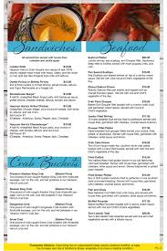 Dinner Menu Harpoon Harrys Crab House In Pigeon Forge Tn