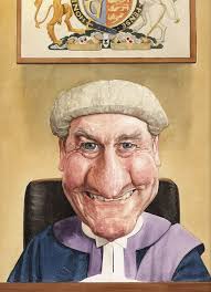 Judge caricature- Legal profession commission by Jonathan Cusick, UK  caricaturist