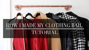 We're using a black spray paint to give the clothes hanger an industrial look, but you can use whatever colour you like. Diy Wall Clothing Rail Lingywashere Youtube