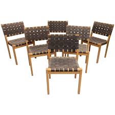 set of six alvar aalto woven seat dining chairs 1stdibs com woven dining chairs dining room chairs modern dining chairs