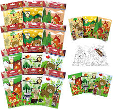 Download Amazon Com Tinymills Woodland Animals Coloring Book For Kids Party Favor Set With 12 Coloring Books And 48 Crayons Cute Forest Creatures Birthday Party Supplies Woodland Creatures Party Favor Bag Fillers Toys