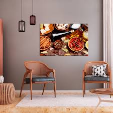 Wandbilder sorgen für ein stilvolles ambiente zu hause. Leinwand Bild Kuche Gewurze Krauter Xxl Kunstdruck Esszimmer Wandbilder 2 Motive Ebay