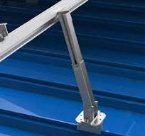 CHENGSI for Solar Panel Mounting Bracket Adjustable Tilt Angle Roof Mount  System Aluminum Alloy Flat Tin Roof Installation Kit with Screws and Rubber  ...