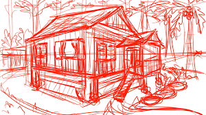 'online interior design' focused on malay traditional house in malaysia. Maryam Haris Fadzilah Traditional Malay House Concept Art