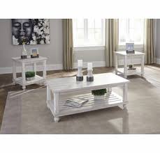 Includes 1 coffee table and 2 end tables. Signature Design Cloudhurst 3 Pc White Coffee Table Set By Ashley